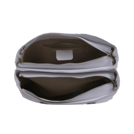 Geantă Anya, din piele naturală alba, 8084 [3]