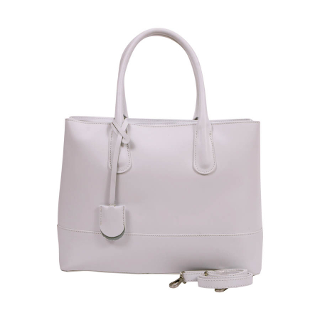 Geantă Anya, din piele naturală alba, 8084 [1]