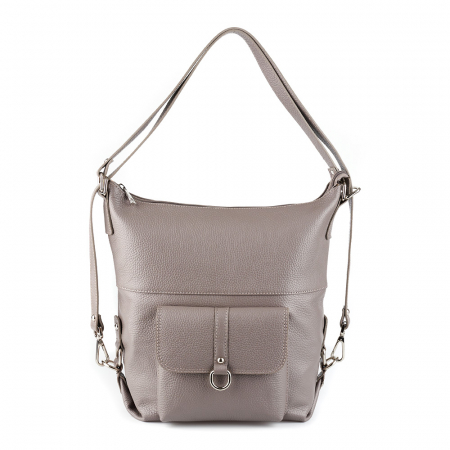 Geantă Ayline, tip rucsac gri din piele naturală moale 8110 [1]