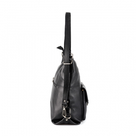 Geantă Ayline, tip rucsac neagra din piele naturală moale 8110 [2]