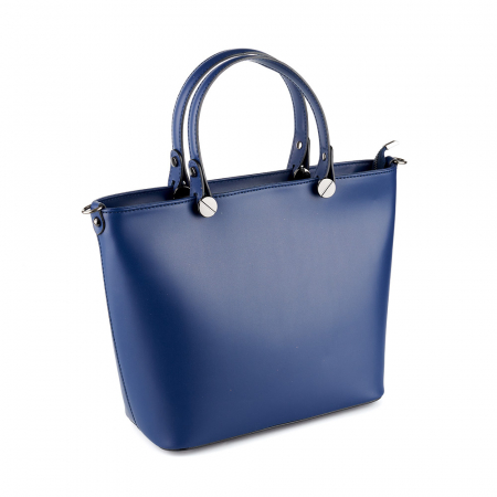 Geantă Azaleea, din piele naturală albastra 8115 [0]