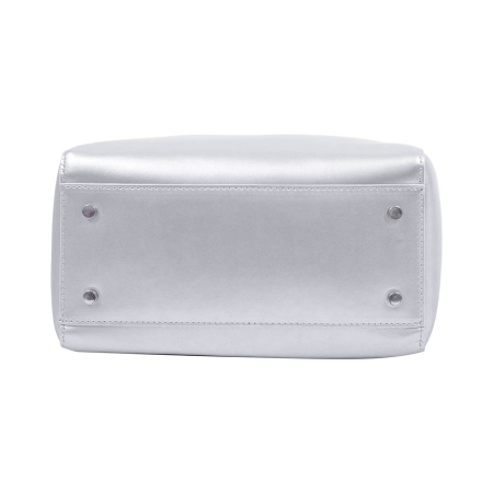 Geantă Bailley, piele naturala, argintie, 8057 [2]