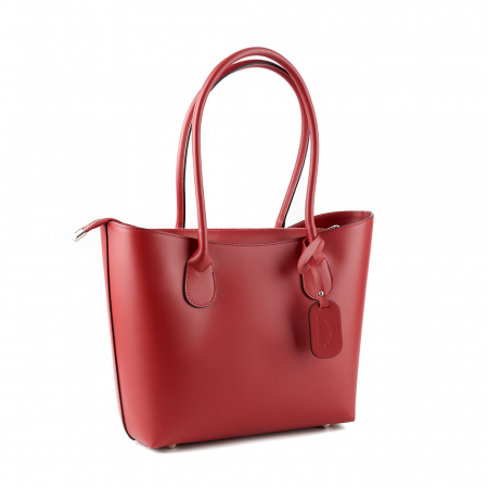 Geantă Beverly, din piele naturală rosie 8090 [0]