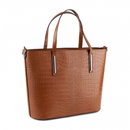 Genți Moderne - Geantă Brook, din piele naturală coniac 8088