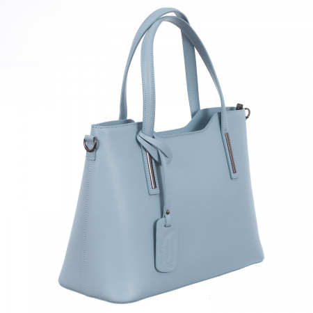 Geantă bleu din piele naturală 8021 [0]