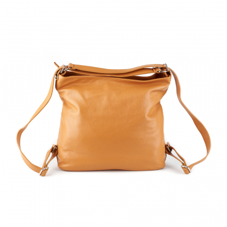 Geantă Brianna, tip rucsac coniac din piele naturală moale 8119 [3]