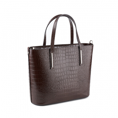 Genți Piele Autentică - Geantă Brook, din piele naturală maro 8088