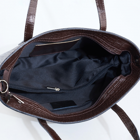Geantă Brook, din piele naturală maro 8088 [4]