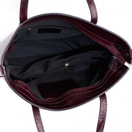 Geantă Brook, din piele naturală visinie 8088 [3]