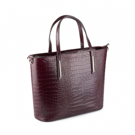 Geantă Brook, din piele naturală visinie 8088 [0]