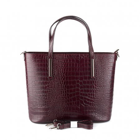 Geantă Brook, din piele naturală visinie 8088 [1]