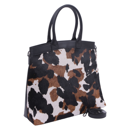 Geantă Camouflage, piele naturala, maro si negru, 8083 [3]