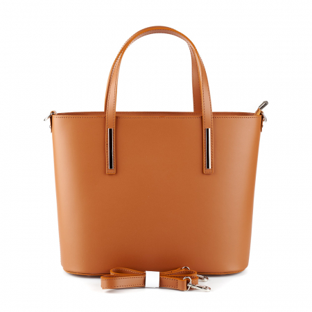 Geantă din piele naturală coniac 8012 [1]