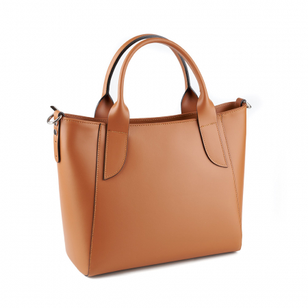 Genți Moderne - Geantă Carolyn, din piele naturală bej, 8091