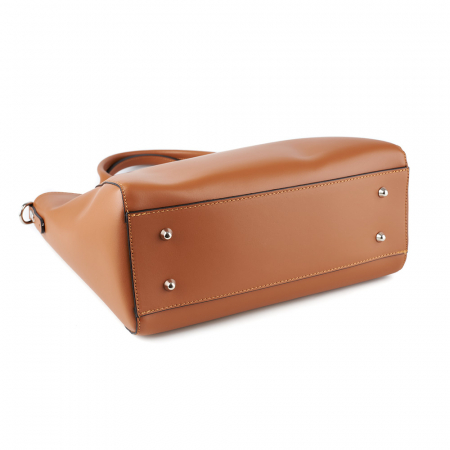 Geantă Carolyn, din piele naturală bej, 8091 [3]