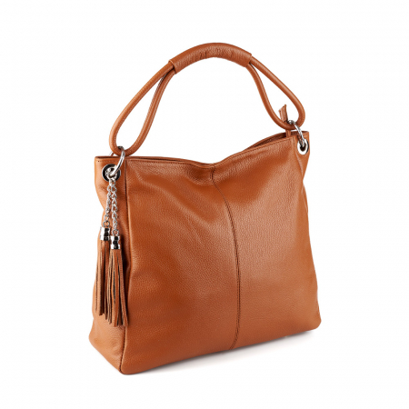 Genți Piele Autentică - Geantă Kylie, din piele naturală maro 8120