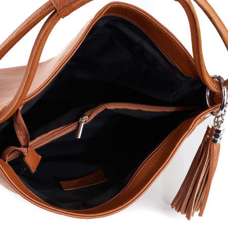 Geantă Kylie, din piele naturală maro 8120 [5]