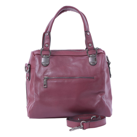 Geantă Celia, din piele naturală bordeaux 8061 [4]