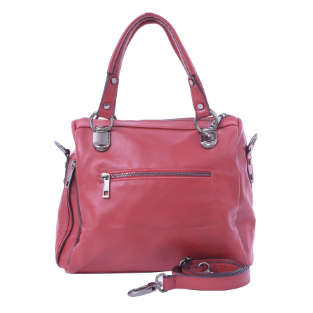 Geantă Celia, din piele naturală rosu 8061 [4]