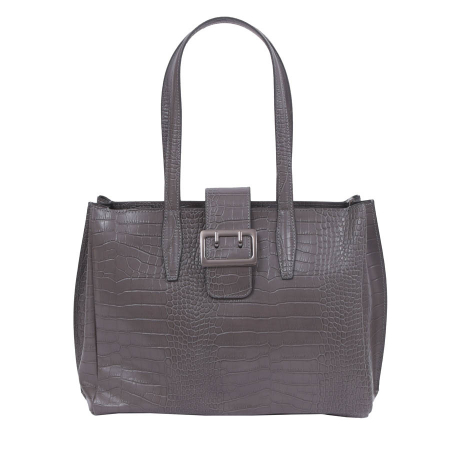 Geantă Cindy, din piele naturală gri antracit, 8071 [1]