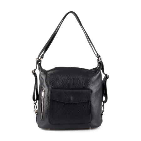 Geantă Claire, tip rucsac neagra din piele naturală moale 8118 [1]