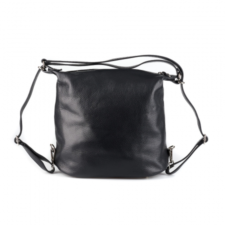 Geantă Claire, tip rucsac neagra din piele naturală moale 8118 [3]