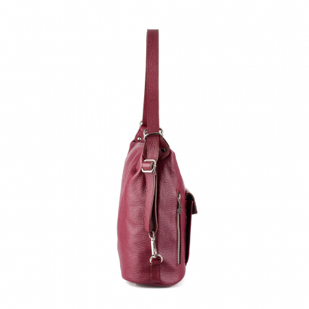 Geantă Claire, tip rucsac bordo din piele naturală moale 8118 [2]