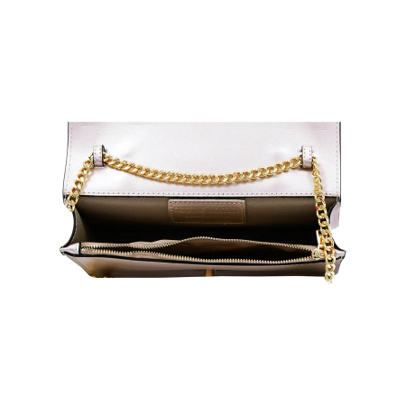 Geantă Clariss, piele naturala auriu sidefat, bareta metalica, 8059 [2]