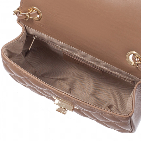 Geantă Bianca, crossbody piele nude cu aspect matlasat - monocompartimentată 8003 [3]