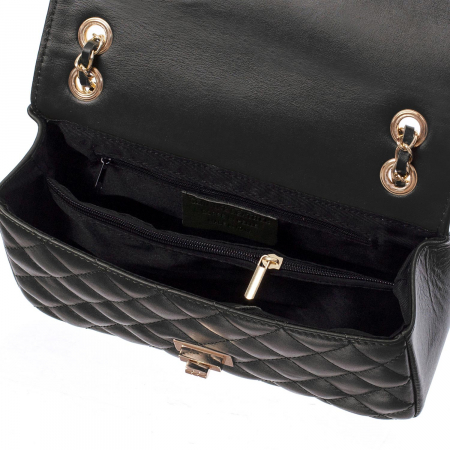 Geantă crossbody piele negru cu aspect matlasat 8002 [3]