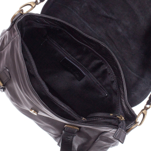 Geantă din piele neagră cu accesorii maro 8004 [3]