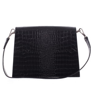 Geantă din piele lăcuită neagră 8019 [2]