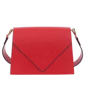 Geantă din piele roșie cu baretă scurtă 8017 [1]