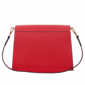 Geantă din piele roșie cu baretă scurtă 8017 [2]