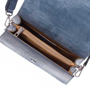 Geantă din piele lăcuită bleu 8019 [3]