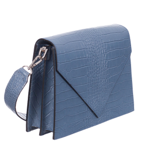 Genți Mici - Geantă din piele lăcuită bleu 8019