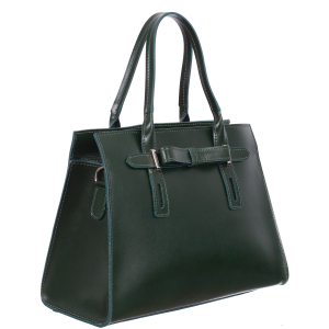 Geantă din piele naturală verde 8030 [0]