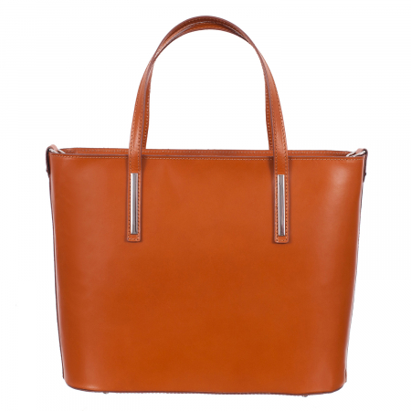 Geantă din piele naturală caramel 8012 [1]