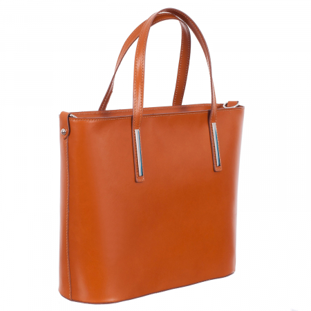 Culori Genți - Geantă din piele naturală caramel 8012