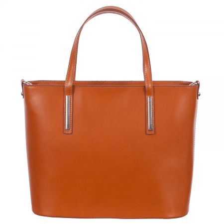 Geantă din piele naturală caramel 8012 [2]