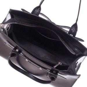 Geantă din piele naturală neagră 8030 [3]