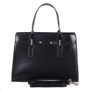 Geantă din piele naturală neagră 8030 [2]