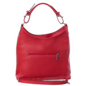 Geantă din piele naturală roșie 8022 [2]