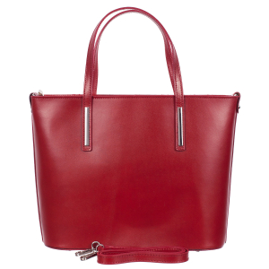 Geantă din piele naturală cu model laser-cut roșu 8031 [2]