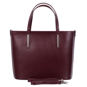 Geantă din piele naturală cu model laser-cut grena 8031 [2]