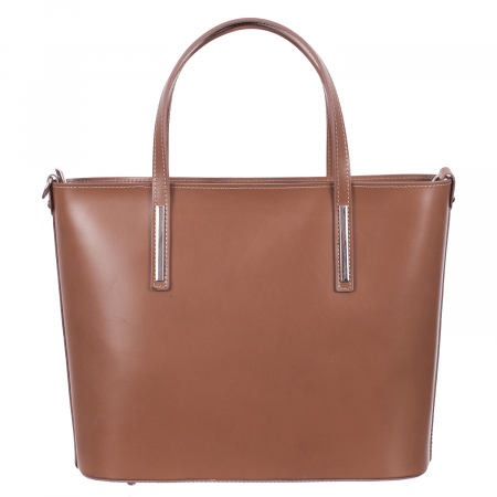 Geantă din piele naturală cafeniu 8012 [1]