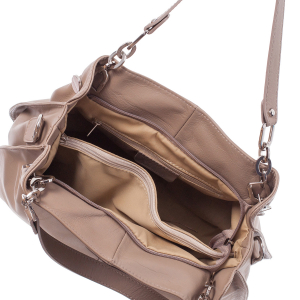 Geantă Carlia, din piele naturală taupe 8009 [3]