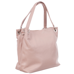 Geantă din piele naturală roz pudrat 8011 [0]