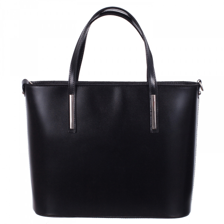 Geantă din piele naturală neagră 8012 [1]