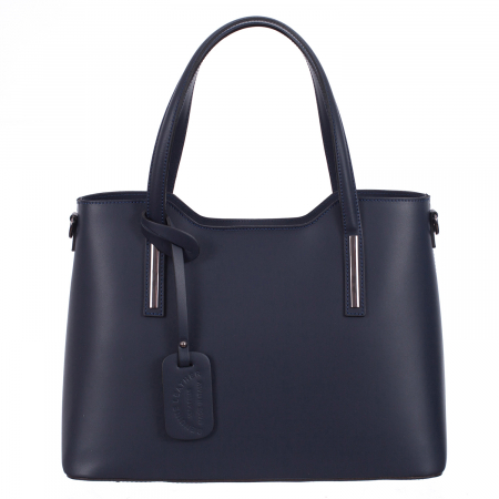 Geantă Model Mare Emma, bleumarin din piele naturală 8008 [1]